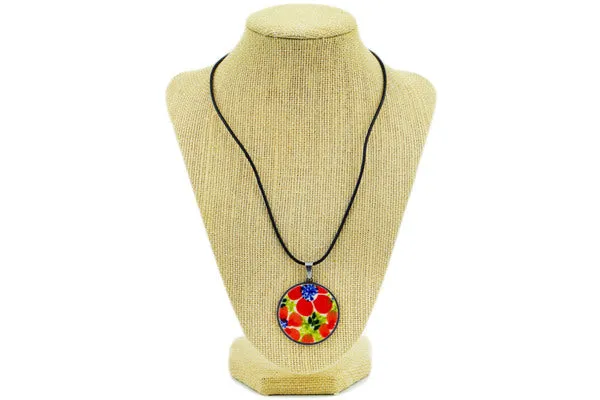 Ceramic, Metal, Cord 11" Necklace Colorful Days