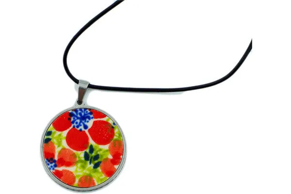 Ceramic, Metal, Cord 11" Necklace Colorful Days