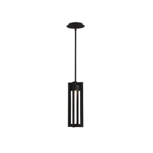 Chamber 16 in. LED Pendant Light Black Finish