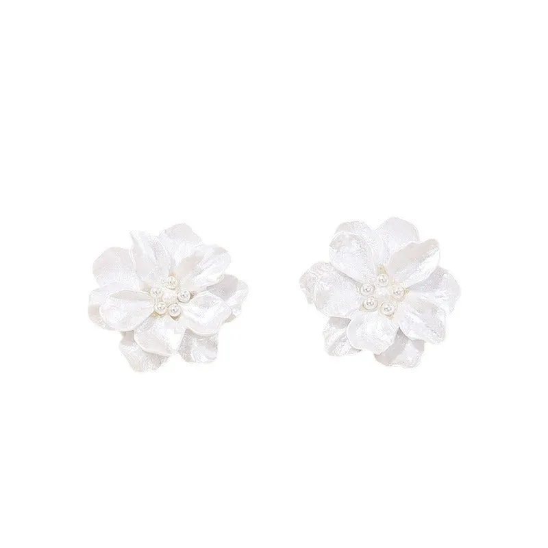 Chic Camellia Flower Earrings - Vienna Verve Collection