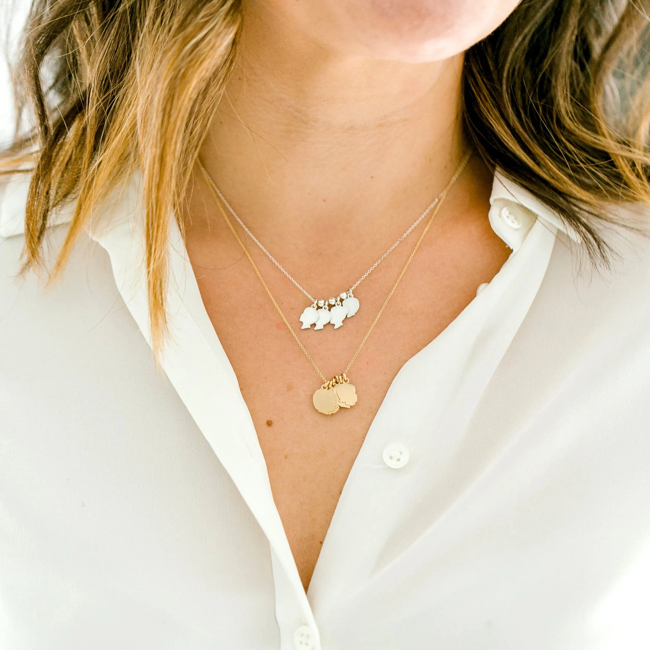 Classic Silhouette Charm Necklace - Tiny