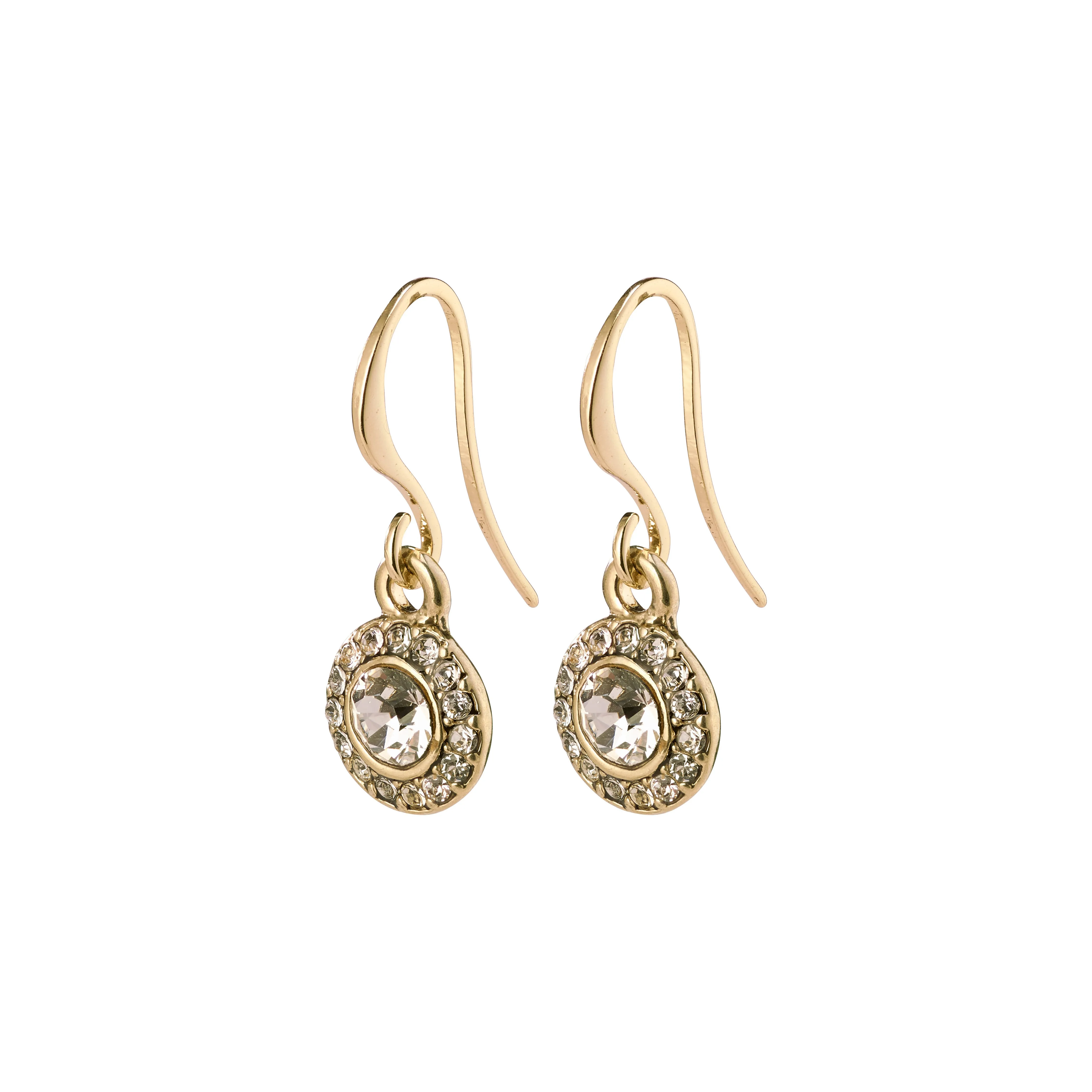 CLEMENTINE recycled crystal earrings gold-plated