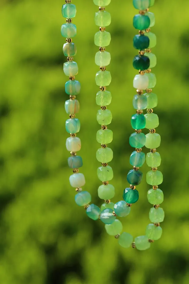 Colorful Dopamine Candy Tourmaline Beaded Necklace