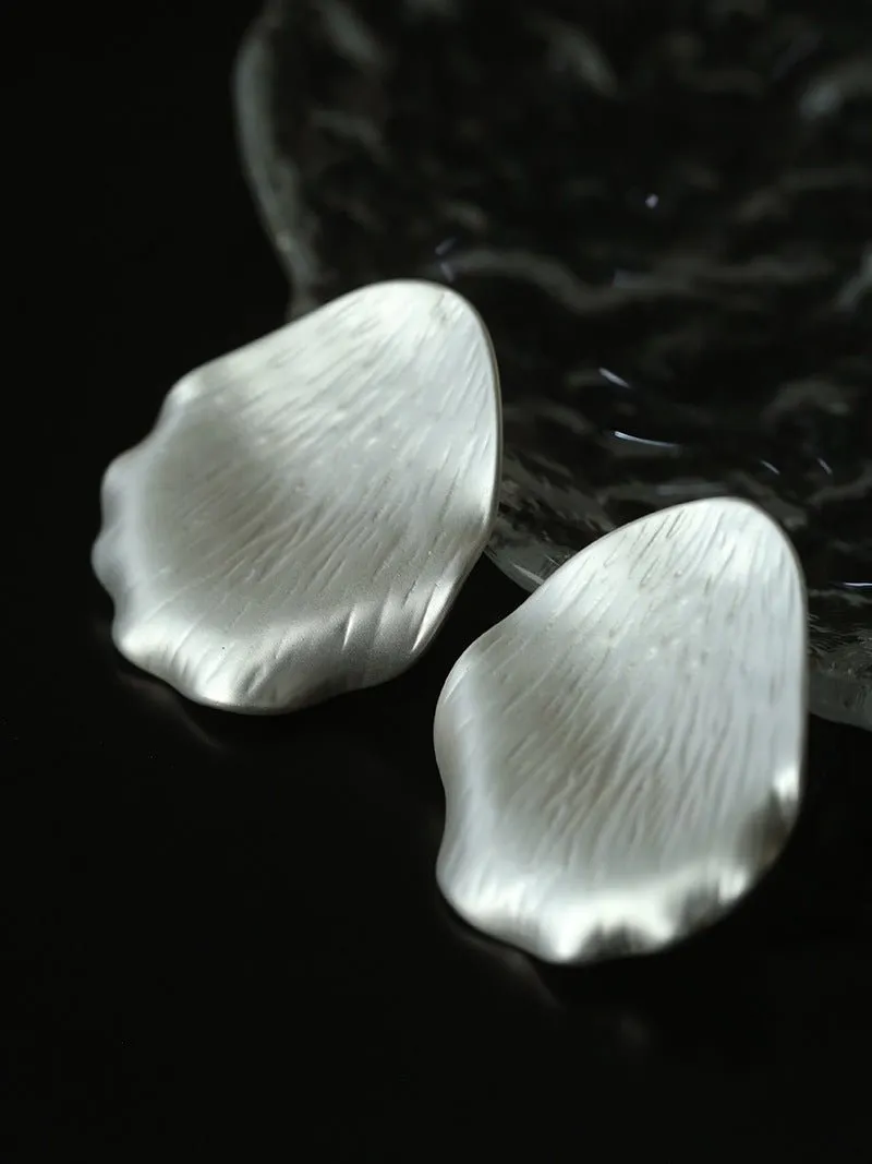 Creative Artistic Petal Textured Statement Earrings