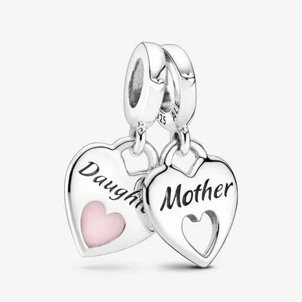 D1809 Daughter Mother 2pcs Charm Pendant