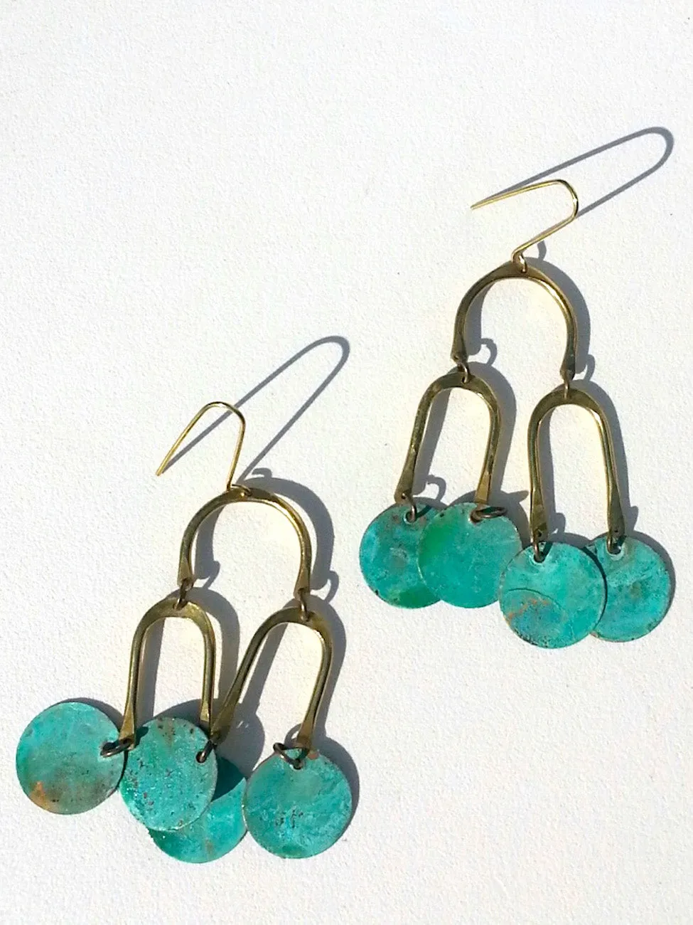 Earrings Chandelier Shape Patina