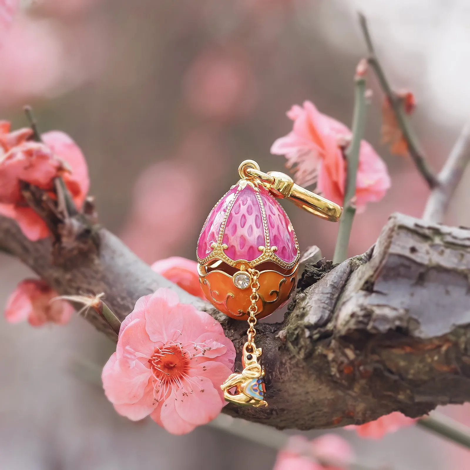 Elephant Egg Locket Necklace