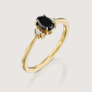 Ella Ring Black and White Diamonds