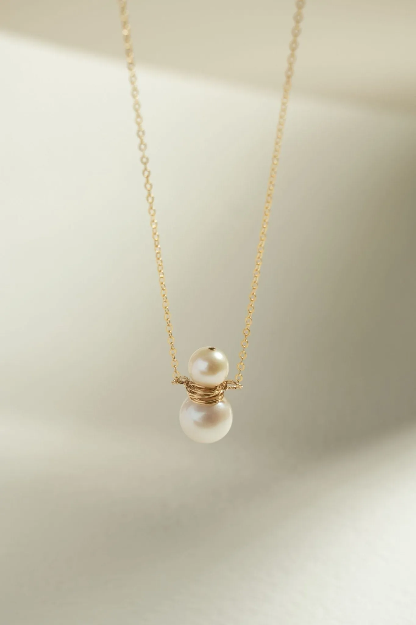 Embellished Series Snowman Pearl Pendants Necklace