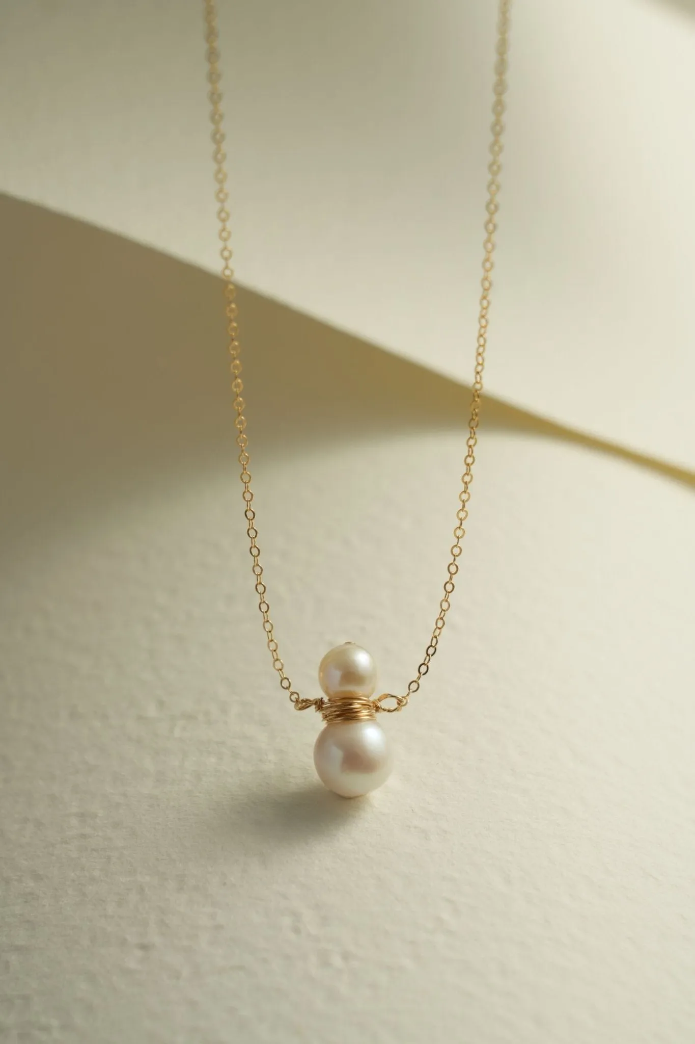 Embellished Series Snowman Pearl Pendants Necklace