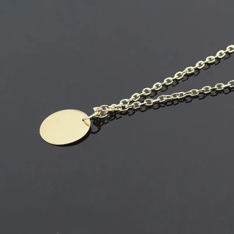 European And American Style Disc Necklace