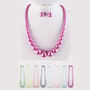 Fashion Colorful Pearl Necklaces 1838PT (12 units)