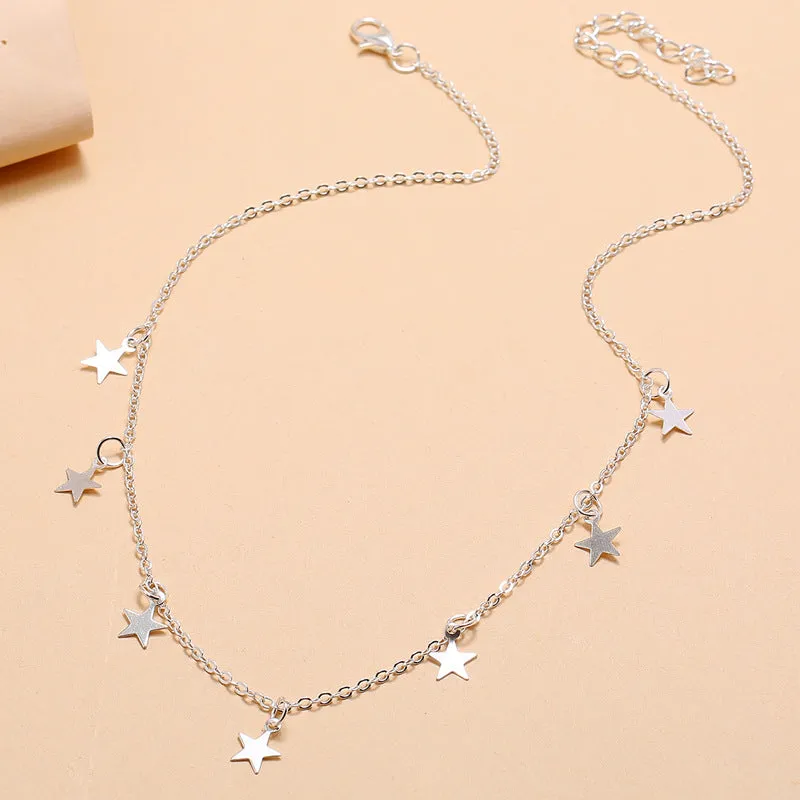 Fashion Simple Five-Pointed Star Pendant Necklace