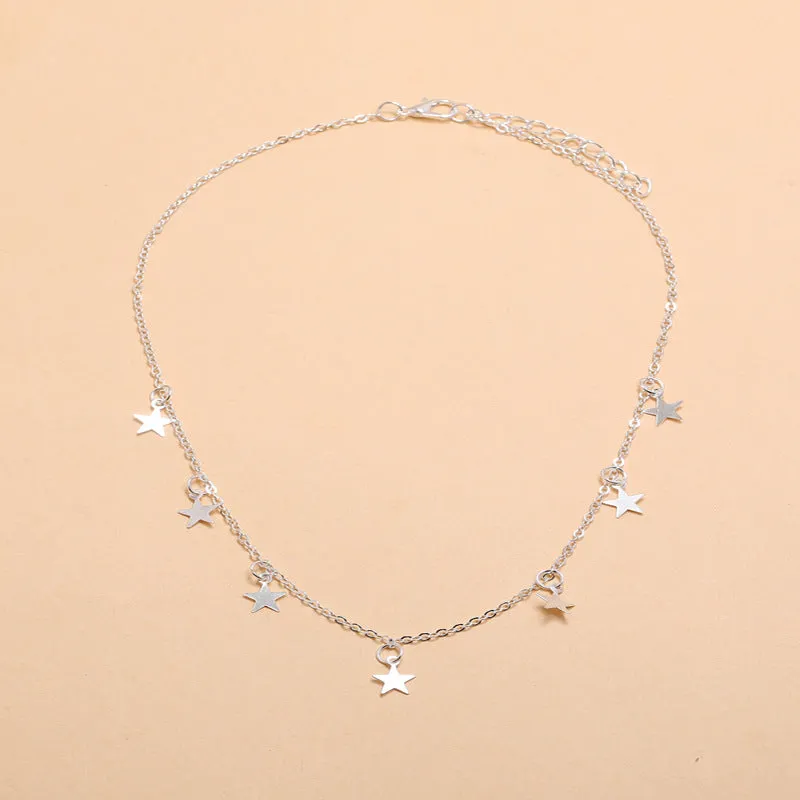 Fashion Simple Five-Pointed Star Pendant Necklace