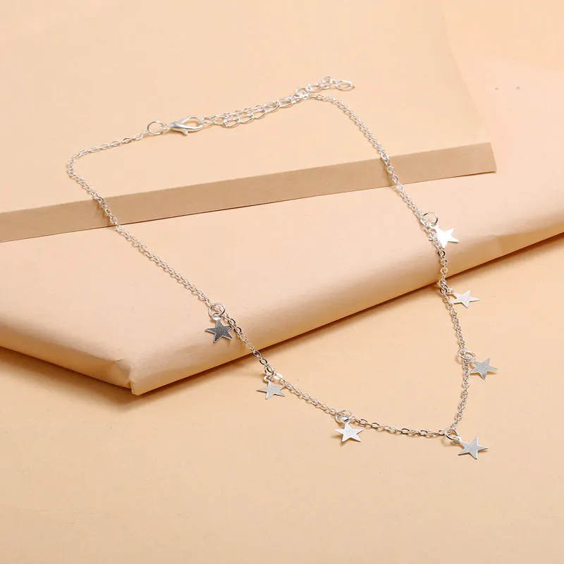 Fashion Simple Five-Pointed Star Pendant Necklace