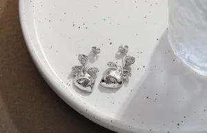 Floral Heart Earrings