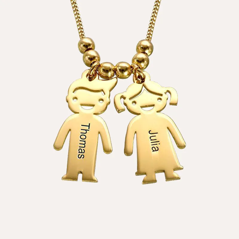 Gingerbread Little One Charm Pendant Necklace