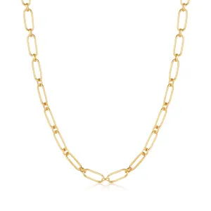 Gold Cable Connect Chunky Chain Necklace