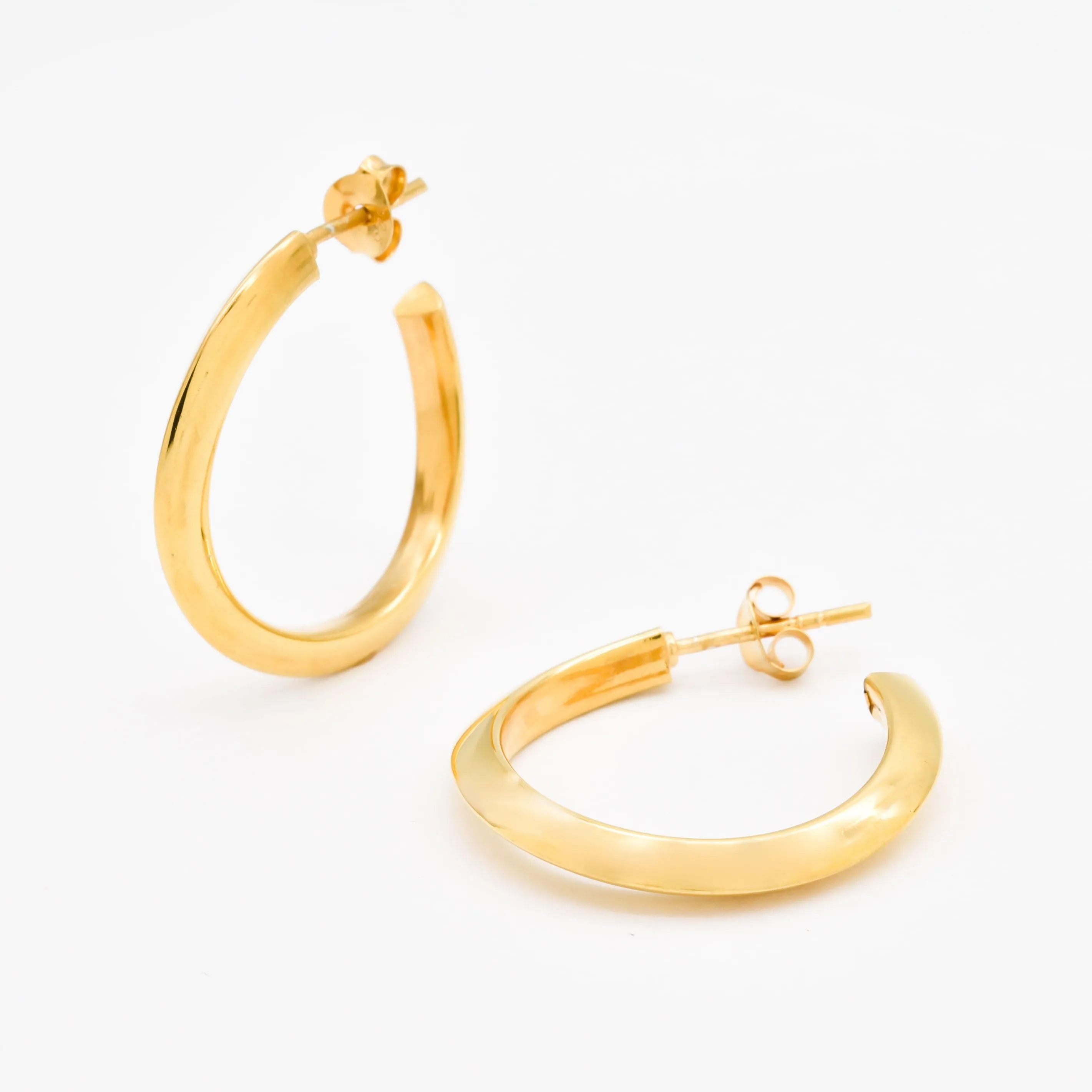 Gold Hoop Earrings - Large Hoops - Gold Statement Earrings