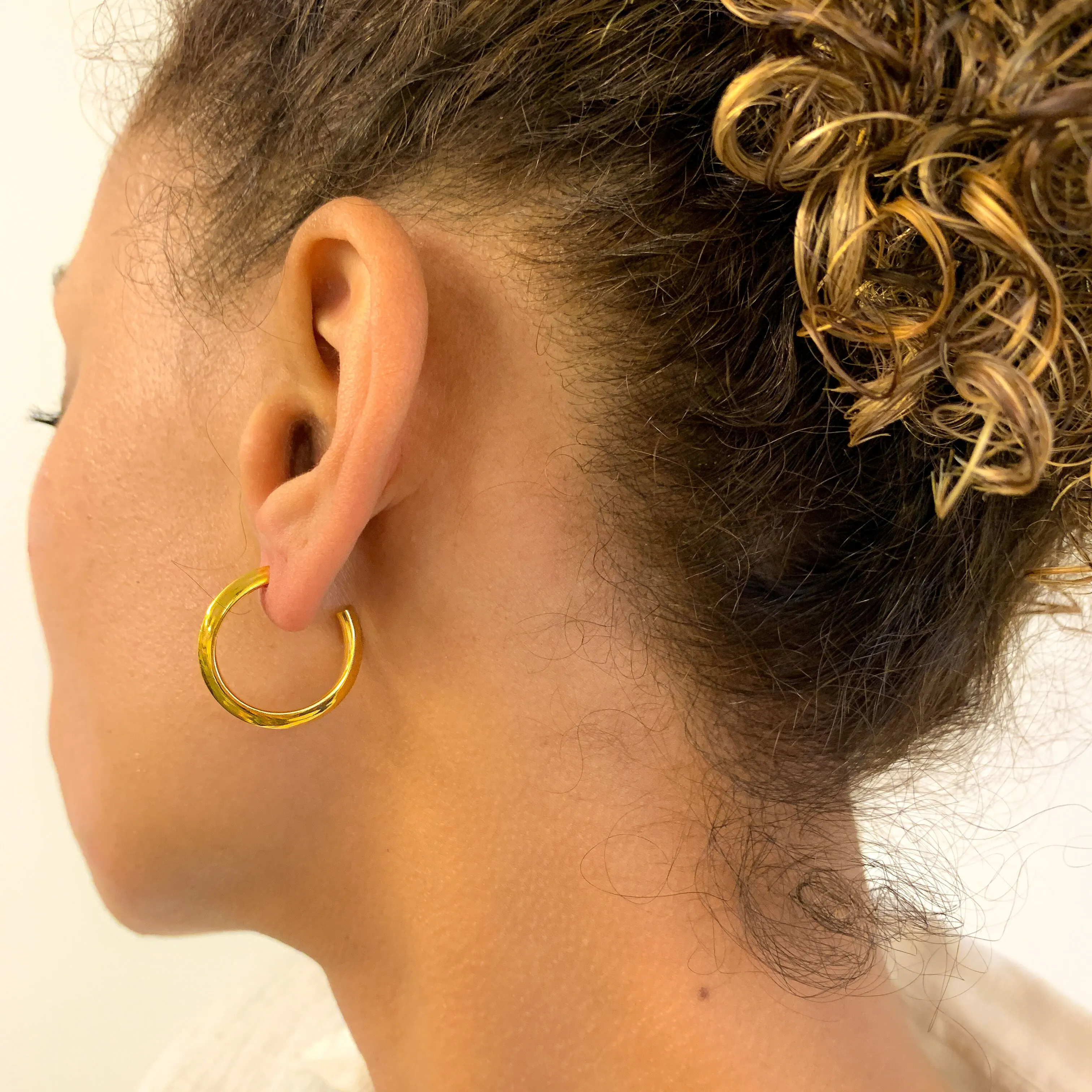 Gold Hoop Earrings - Large Hoops - Gold Statement Earrings