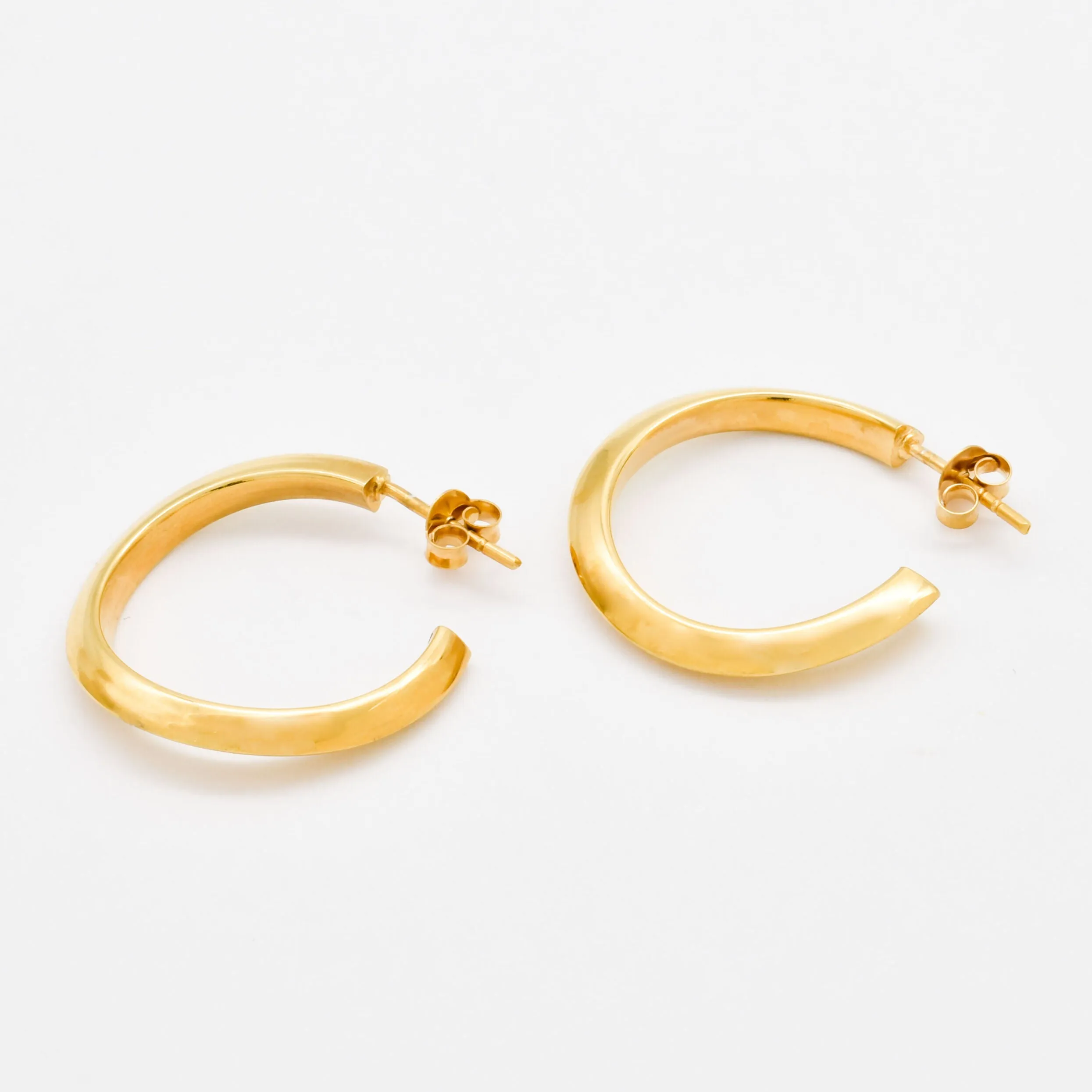 Gold Hoop Earrings - Large Hoops - Gold Statement Earrings