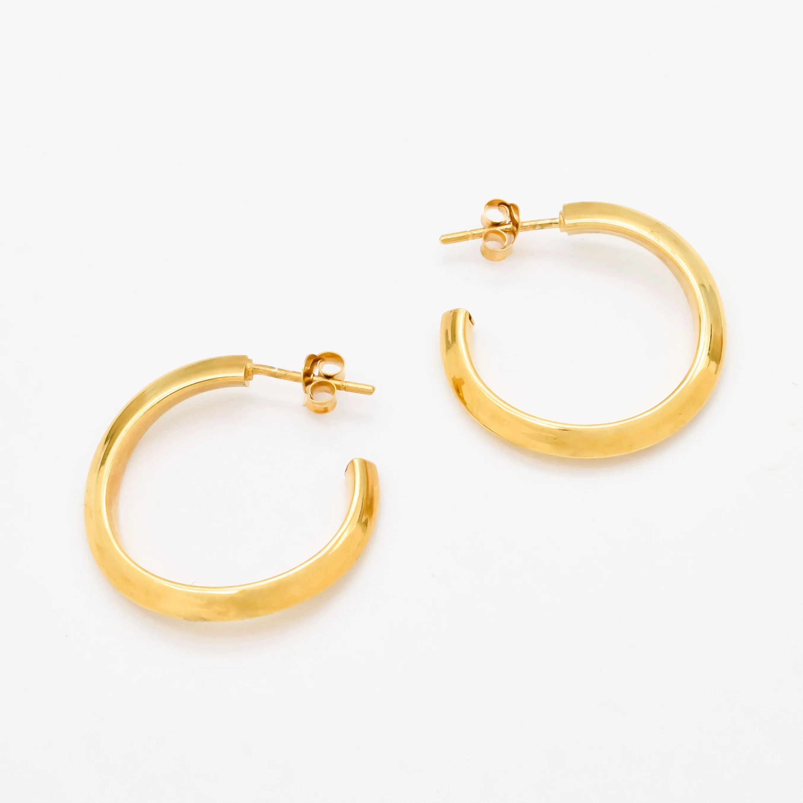 Gold Hoop Earrings - Large Hoops - Gold Statement Earrings