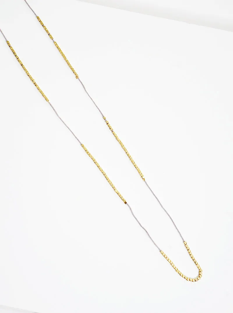 Gold Threaded Long Necklace