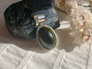 Green Tourmaline Ariel Pendant - Reg. Oval