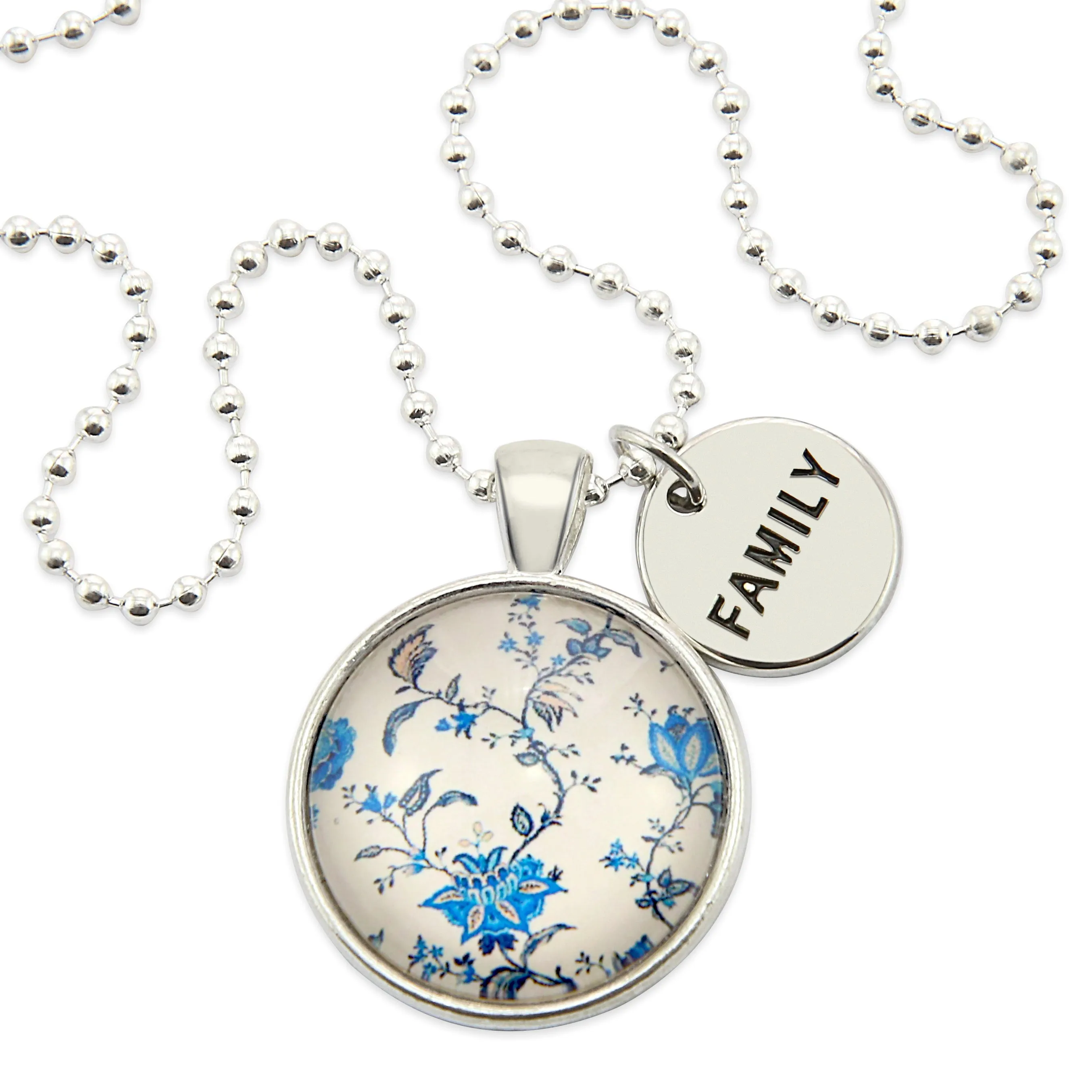 Heart & Soul - Bright Silver 'FAMILY' Necklace - DiVine (10961)