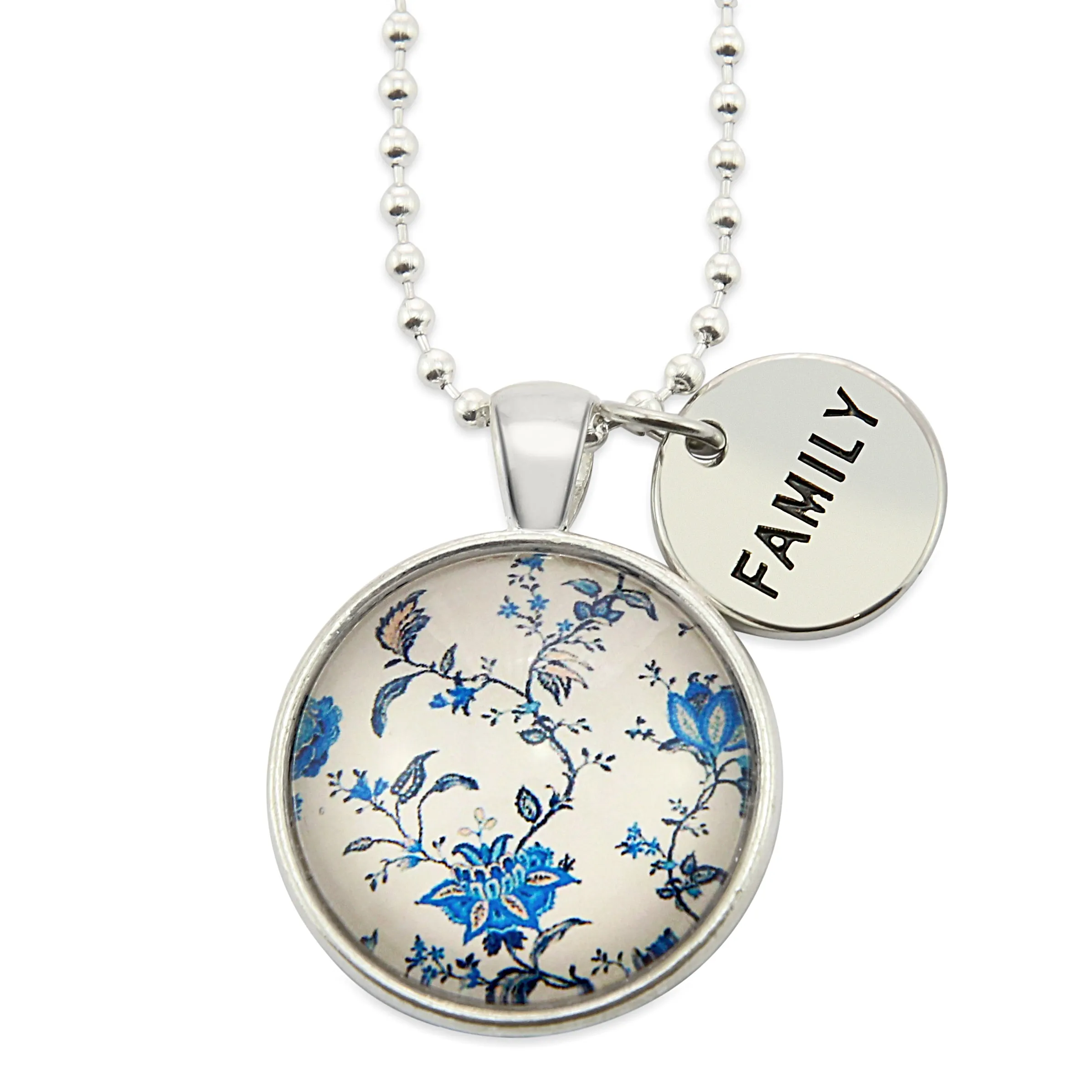 Heart & Soul - Bright Silver 'FAMILY' Necklace - DiVine (10961)