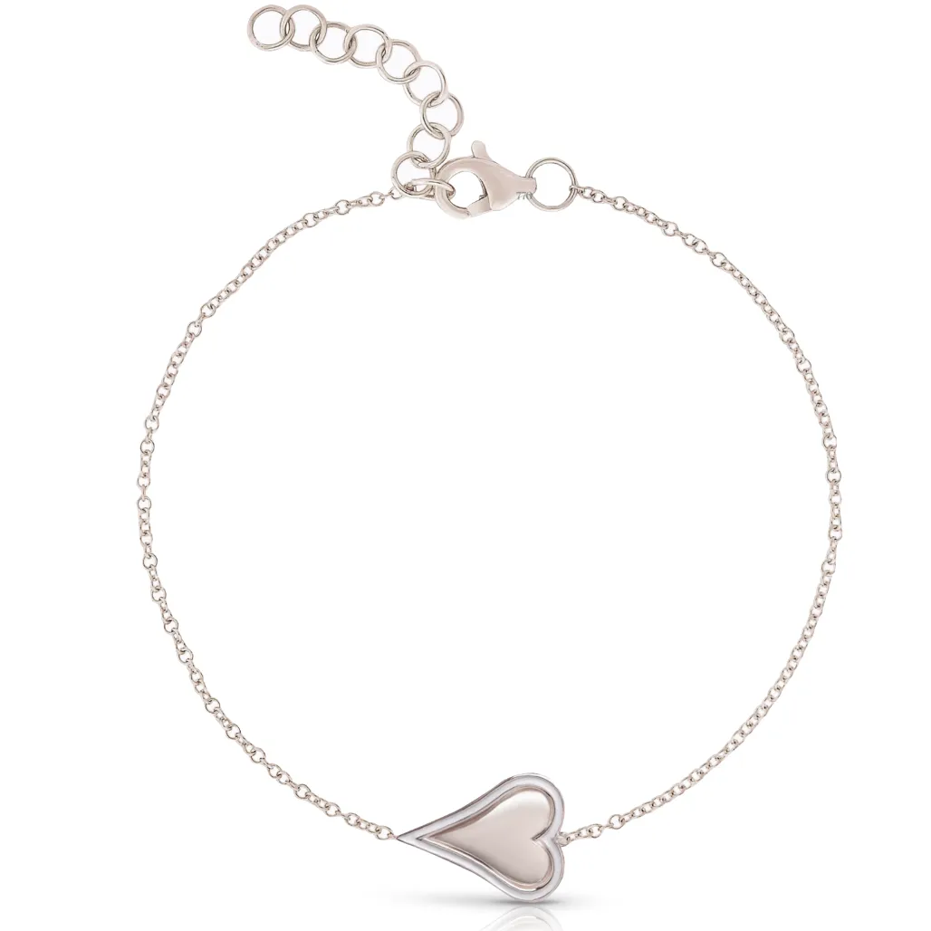 Helium Enamel Outline Heart Bracelet