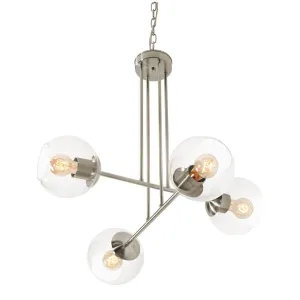 Jamie 25 in. 4 Lights Pendant Light Satin Nickel Finish