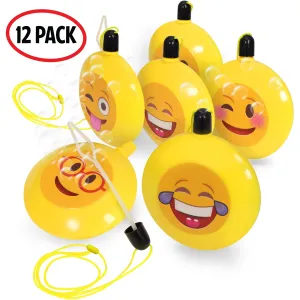 Kidzlane Emoji Bubble Necklaces  12 Jumbo Sized Bubble Bottles for Kids, 5 oz Each