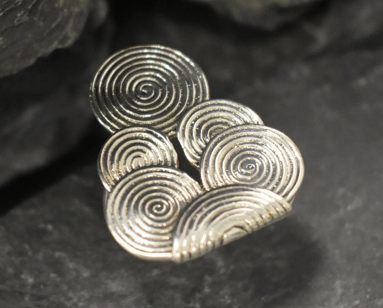 Large Infinity Ring - Big Boho Spiral Ring - Silver Spiral Statement Ring