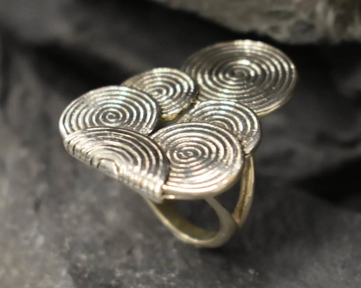 Large Infinity Ring - Big Boho Spiral Ring - Silver Spiral Statement Ring