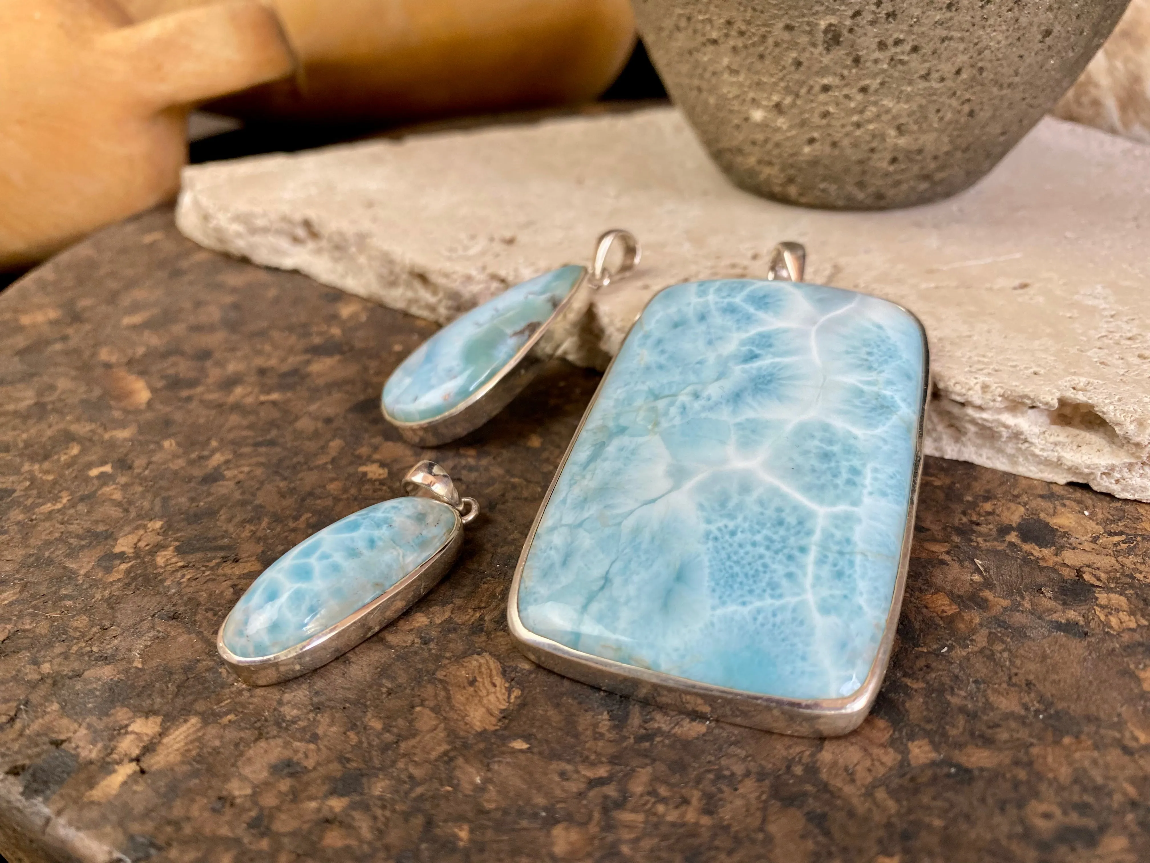 Larimar Pendants