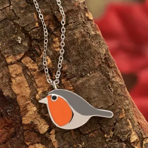 Little Orange Robin Necklace