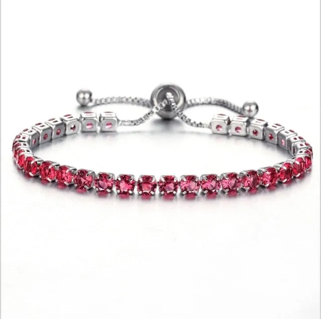 Luxury Cubic Zirconia Tennis Bracelets For Women in Gold Silver Color