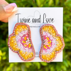 Marigold Beaded Earrings