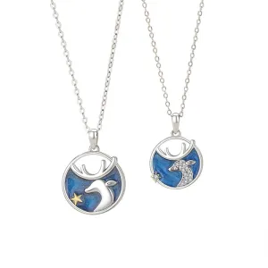 Matching Deers Pendants Necklaces for Couples