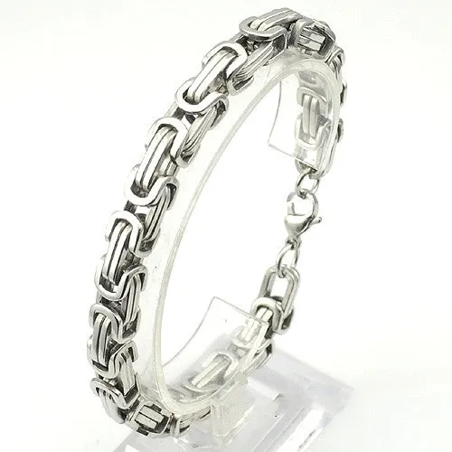 Men's Bracelets Gold Chain Link Bracelet Stainless Steel 8mm Width