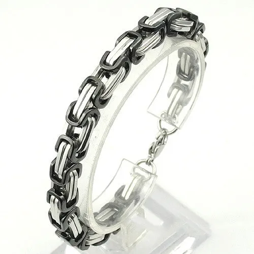 Men's Bracelets Gold Chain Link Bracelet Stainless Steel 8mm Width