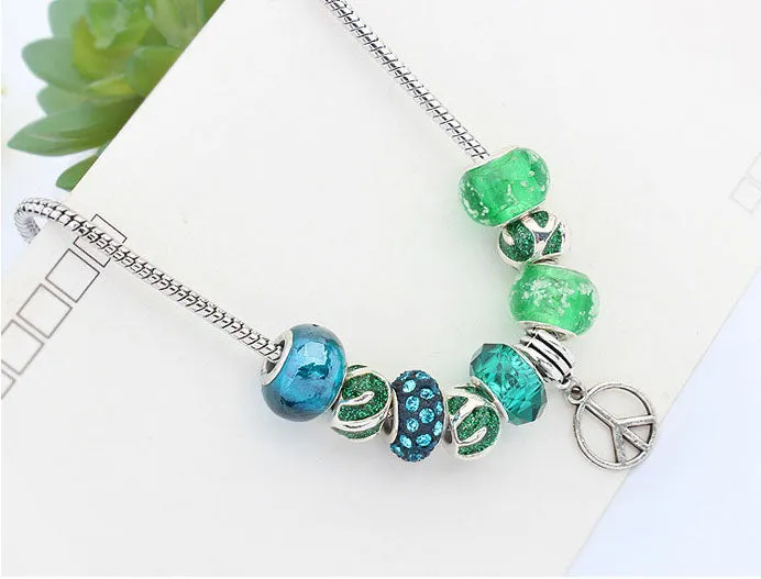 N2057 - Colorful Droplet Necklace