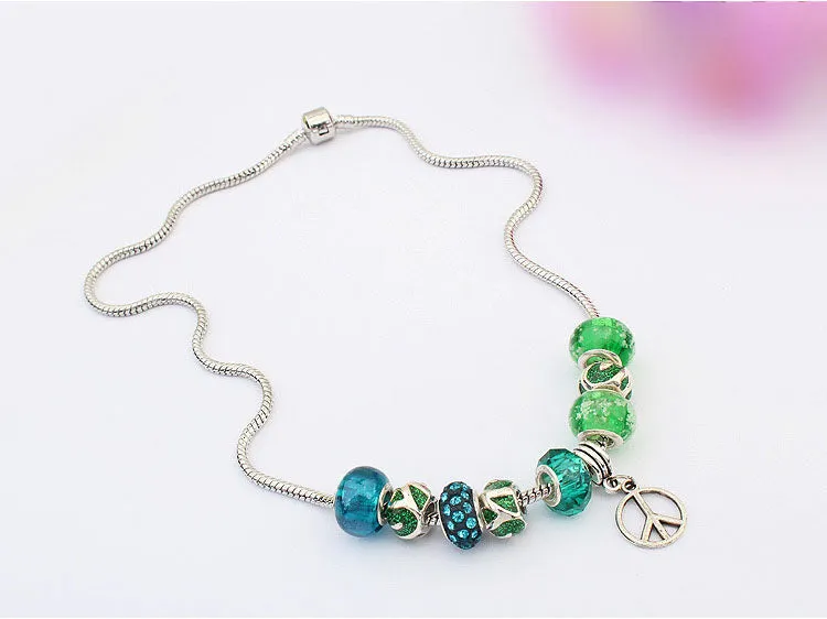 N2057 - Colorful Droplet Necklace