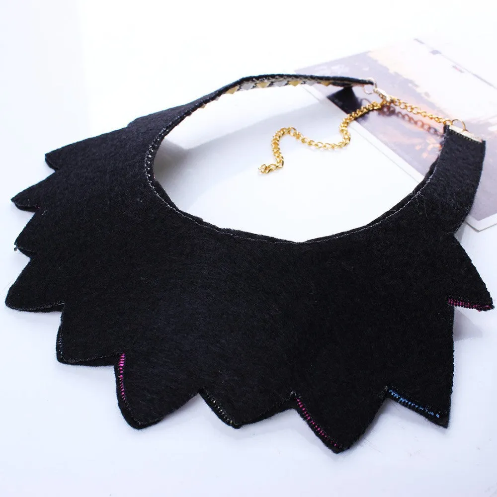 New Colorful Fashion Leaf Rhinestone Resin Short Women Collar Choker Necklace Statement Jewelry