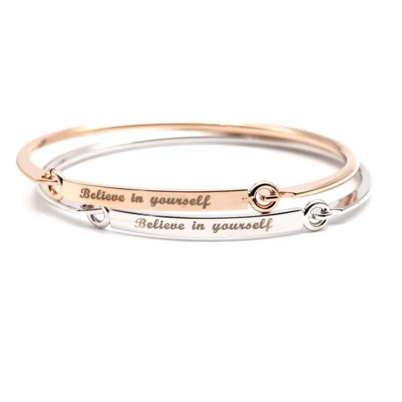 New Letter Gold Plated Bracelet Women Simple Best Friend Bracelets & Bangles Cute Gift Bijoux Fashion Jewelry