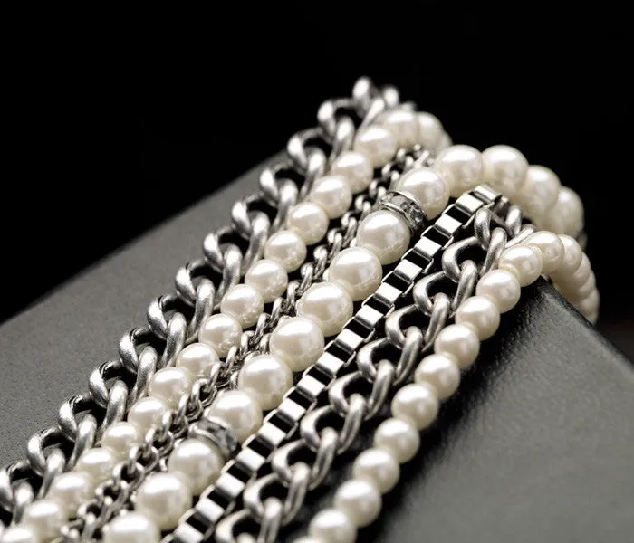 New Styles Statement Fashion Women Jewelry Elegant Imitation Pearls Charming Bangles & Bracelets