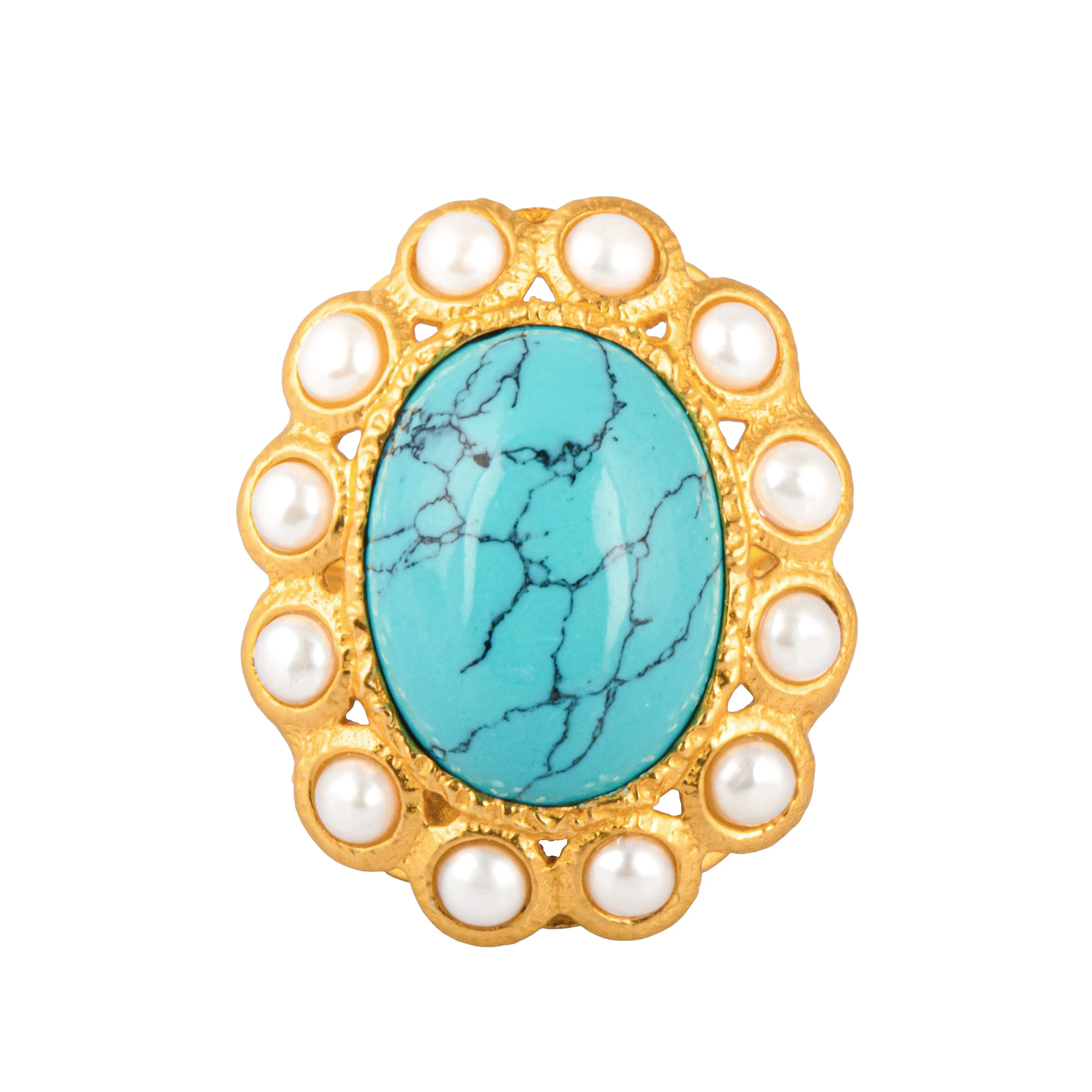 Oceana Ring Turquoise/Pearl