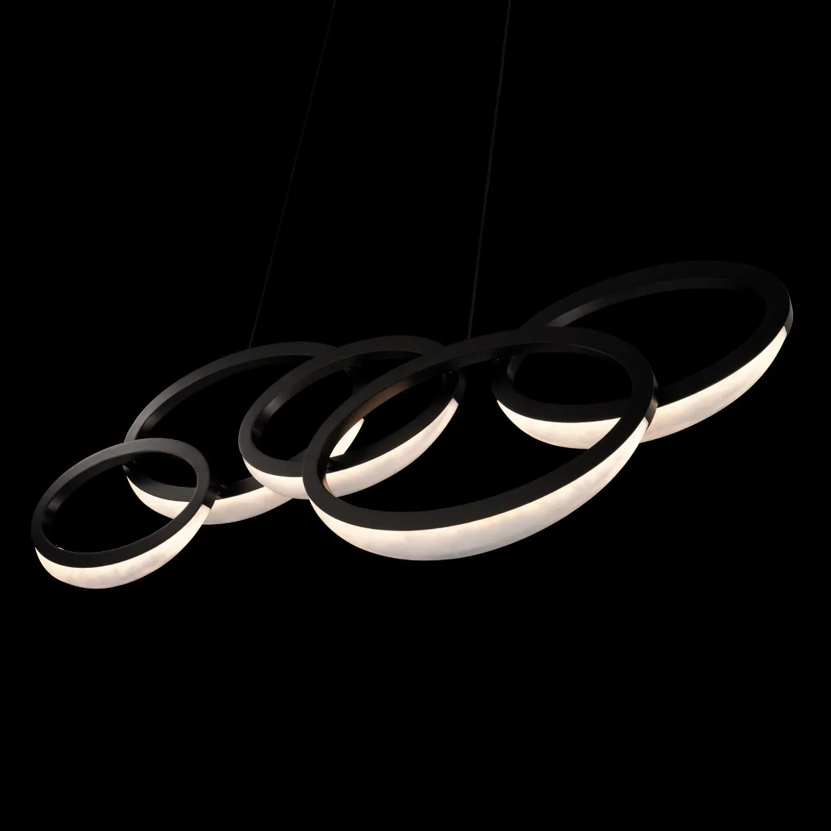 Orion 46 in. LED Pendant Light Black finish