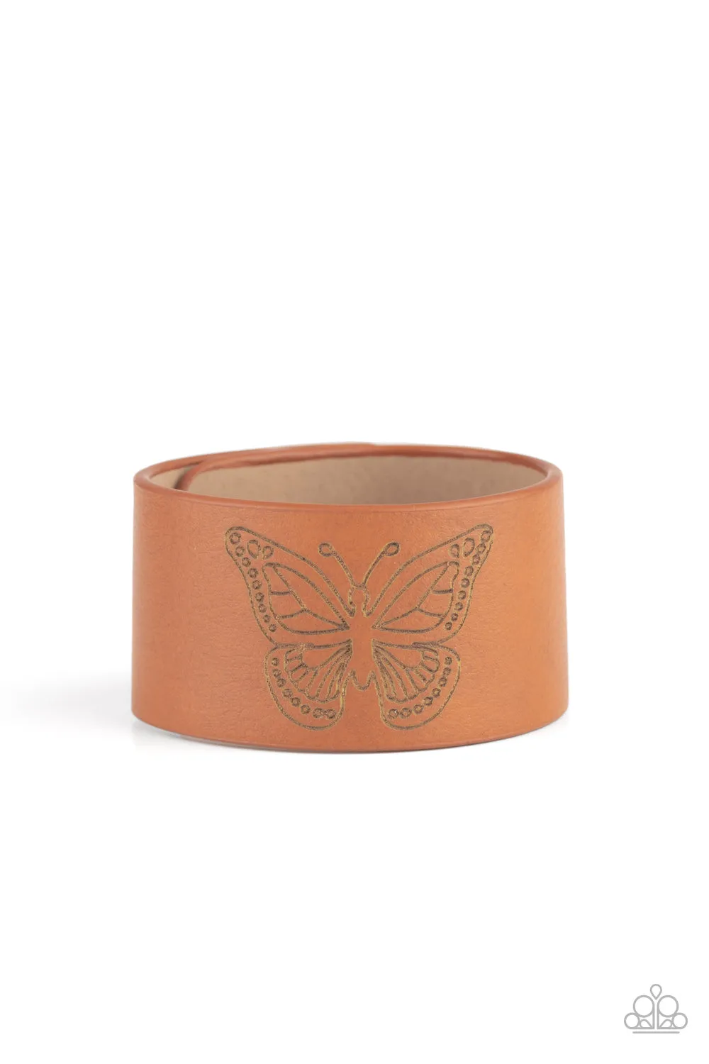 Paparazzi Bracelet  LOP August ~ Flirty Flutter - Brown